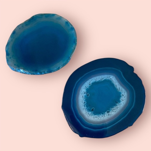 Other - Blue Polished Agate Slices